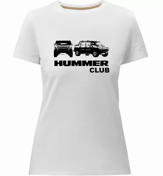 Жіноча преміум футболка Hummer club Білий фото