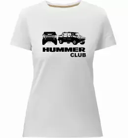 Женская премиум футболка Hummer big H Белый фото