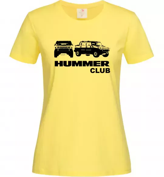 Жіноча футболка Hummer club Лимонний фото