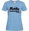 Жіноча футболка Hummer club Блакитний фото