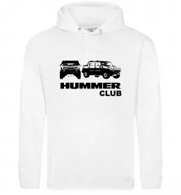 Чоловіча толстовка (худі) Hummer club Білий фото