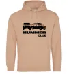Мужская толстовка (худи) Hummer club Песочный фото