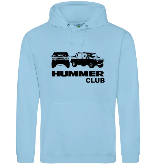 Чоловіча толстовка (худі) Hummer club Блакитний фото