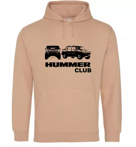 Женская толстовка (худи) Hummer club Песочный фото