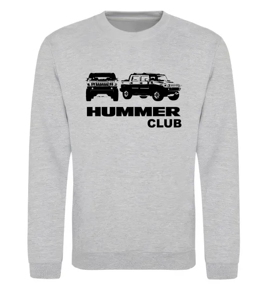 Світшот Hummer club Сірий меланж фото