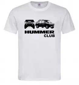 Мужская футболка Hummer club Белый фото