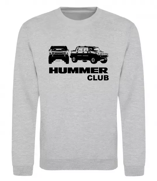 Свитшот Hummer club Серый меланж фото