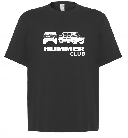 Футболка Оверсайз Hummer club Черный фото