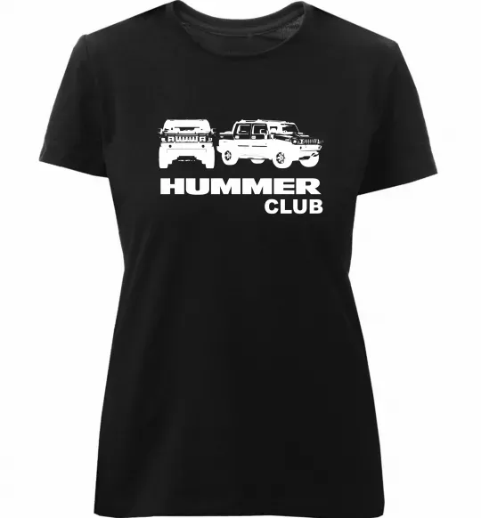 Жіноча преміум футболка Hummer club Чорний фото
