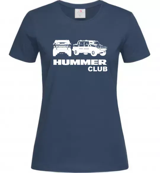 Жіноча футболка Hummer club Темно-синій фото