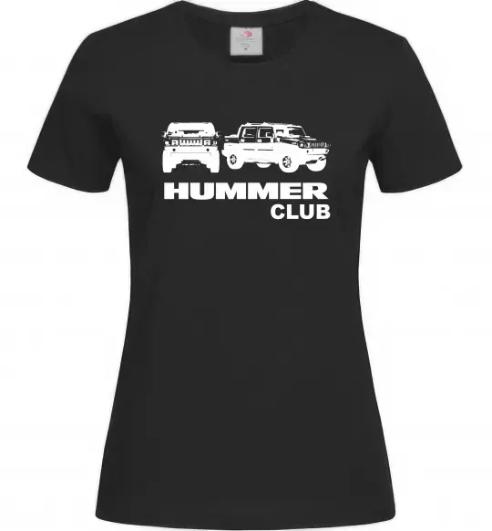 Жіноча футболка Hummer club Чорний фото
