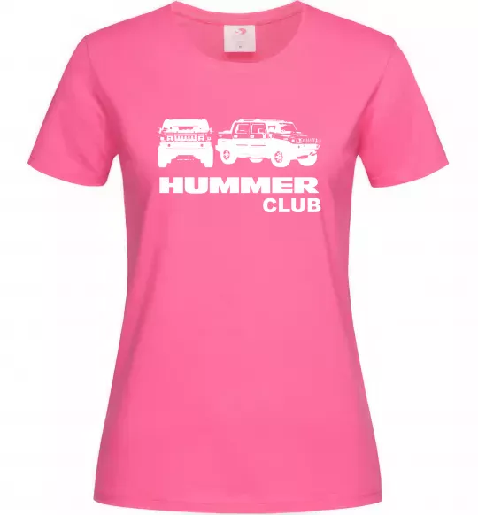 Жіноча футболка Hummer club Яскраво-рожевий фото