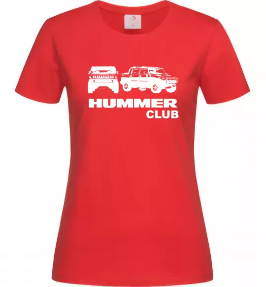 Жіноча футболка Hummer club Червоний фото