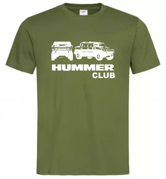 Чоловіча футболка Hummer club Оливковий фото