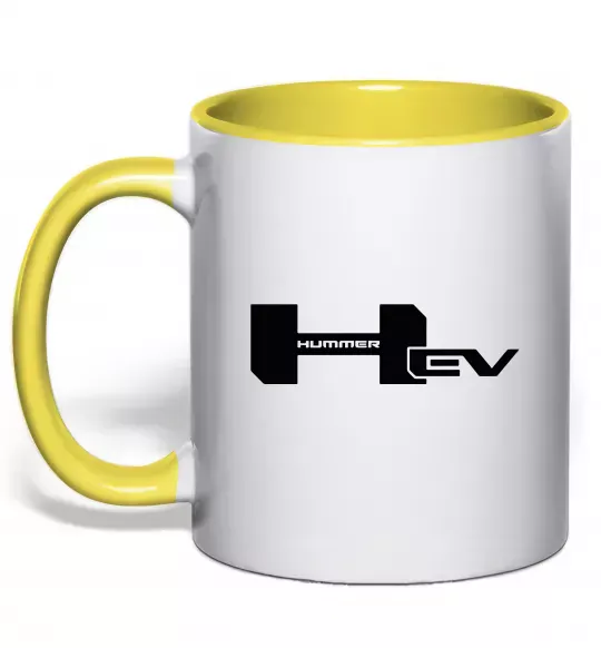 Чашка с цветной ручкой Hummer EV Солнечно желтый фото