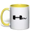 Чашка с цветной ручкой Hummer EV Солнечно желтый фото