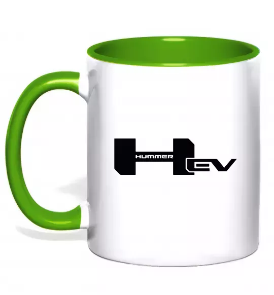 Чашка с цветной ручкой Hummer EV Зеленый фото