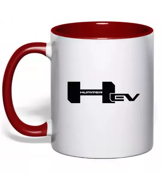 Чашка с цветной ручкой Hummer EV Красный фото