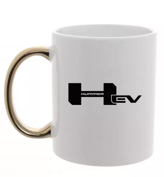Чашка с цветной ручкой Hummer EV Золото фото