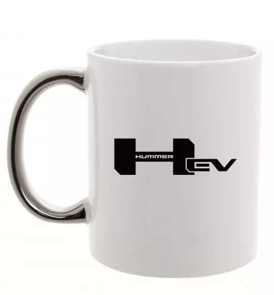 Чашка с цветной ручкой Hummer EV Серебро фото