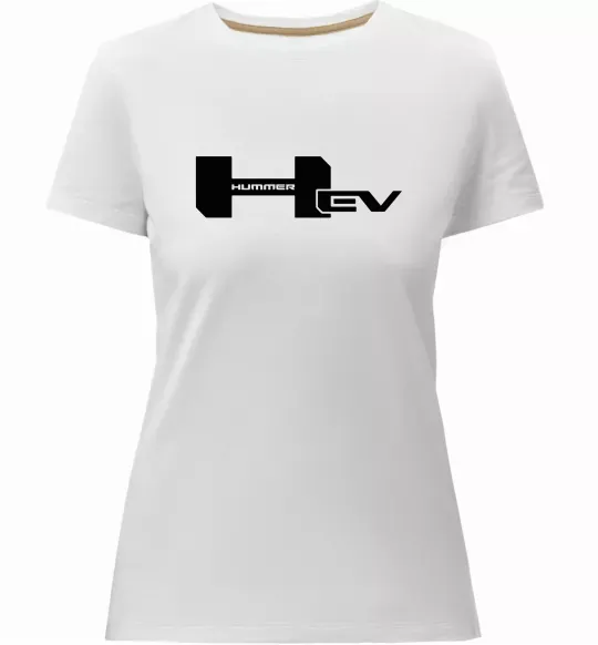 Женская премиум футболка Hummer EV Белый фото