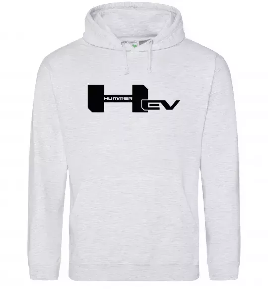 Чоловіча толстовка (худі) Hummer EV Сірий меланж фото