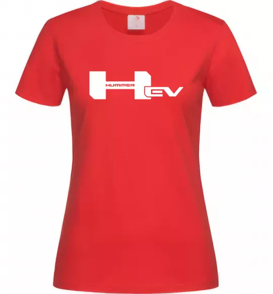 Жіноча футболка Hummer EV Червоний фото
