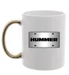 Чашка з кольоровою ручкою Hummer grey Золото Чашка з кольоровою ручкою Hummer grey Золото фото