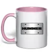 Чашка з кольоровою ручкою Hummer grey Ніжно рожевий Чашка з кольоровою ручкою Hummer grey Ніжно рожевий фото