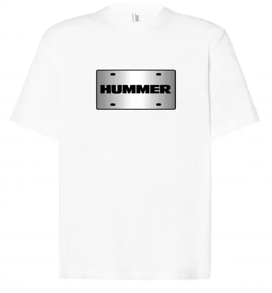 Футболка Оверсайз Hummer grey Білий фото