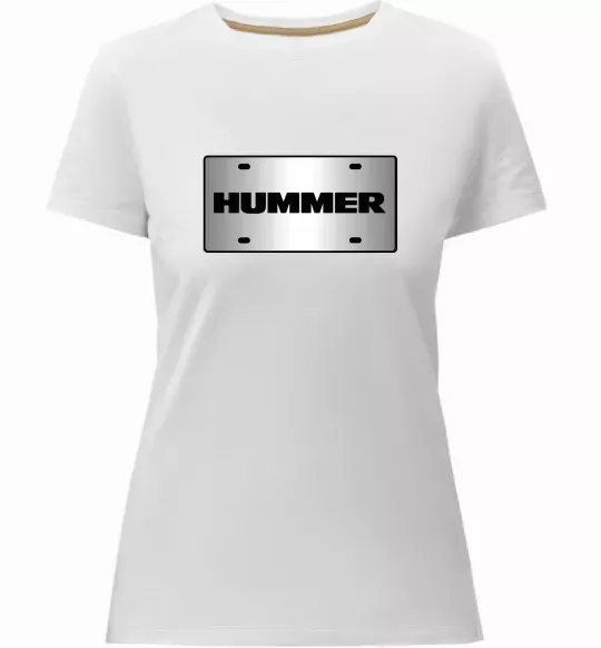 Жіноча преміум футболка Hummer grey Білий фото