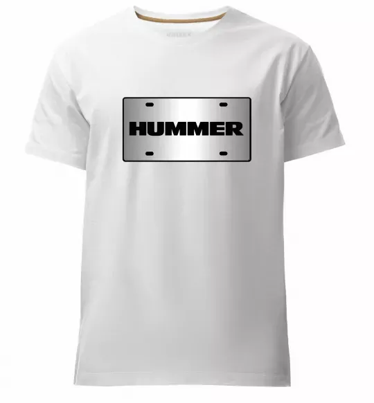 Чоловіча преміум футболка Hummer grey Білий фото