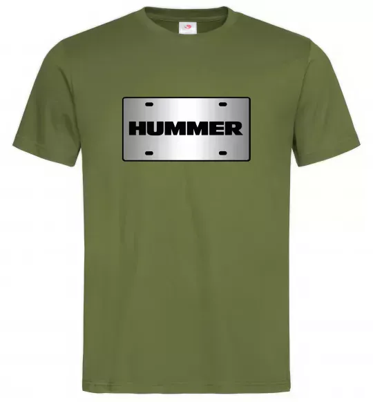 Чоловіча футболка Hummer grey Оливковий фото