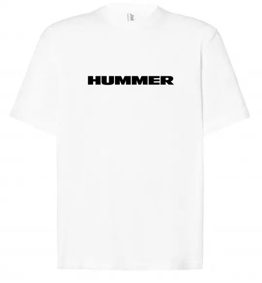 Футболка Оверсайз Hummer напис Белый фото