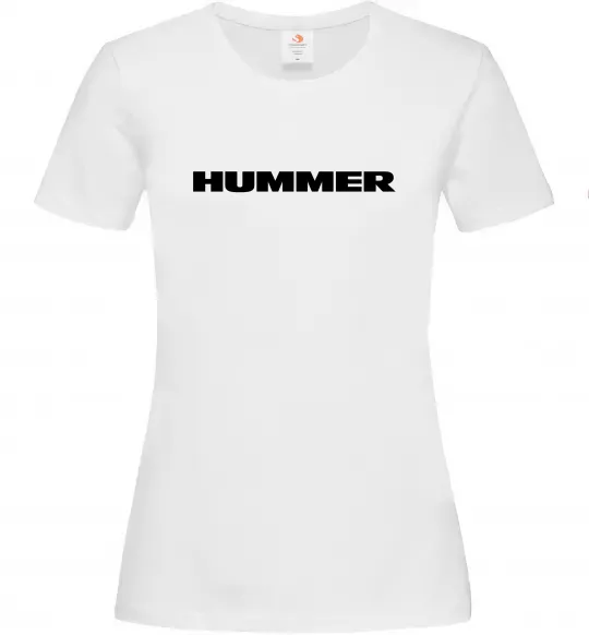 Жіноча футболка Hummer напис Білий фото