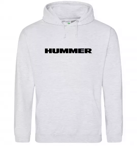 Жіноча толстовка (худі) Hummer напис Сірий меланж фото