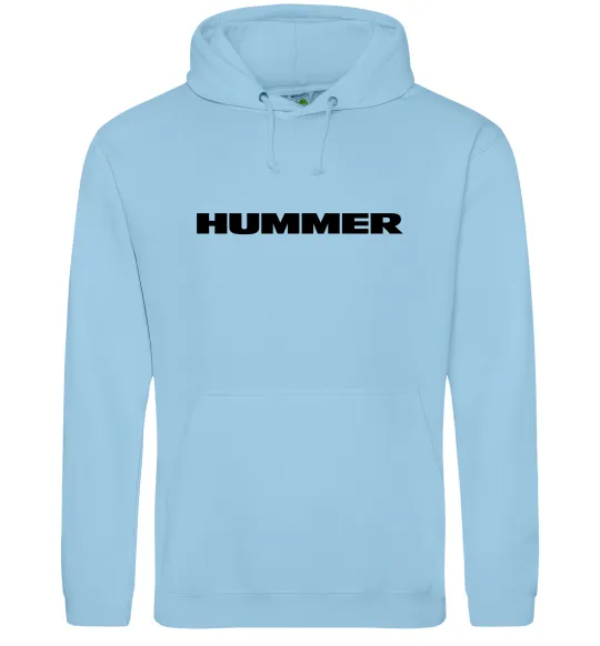 Женская толстовка (худи) Hummer напис Голубой фото