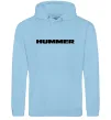 Женская толстовка (худи) Hummer напис Голубой фото