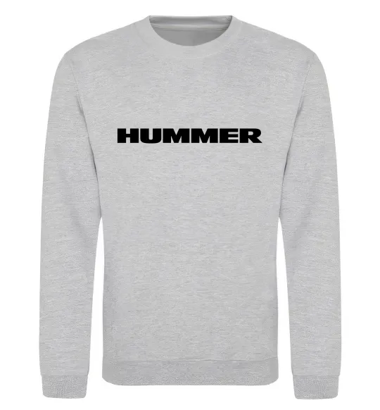 Світшот Hummer напис Сірий меланж фото