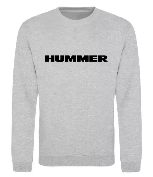 Світшот Hummer напис Сірий меланж фото