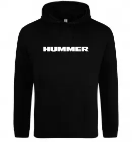 Чоловіча толстовка (худі) Hummer напис Чорний фото