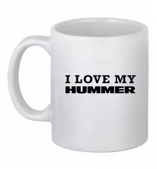 Чашка керамічна I love my Hummer Білий фото