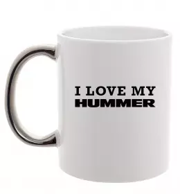 Чашка с цветной ручкой Hummer big H Черный фото