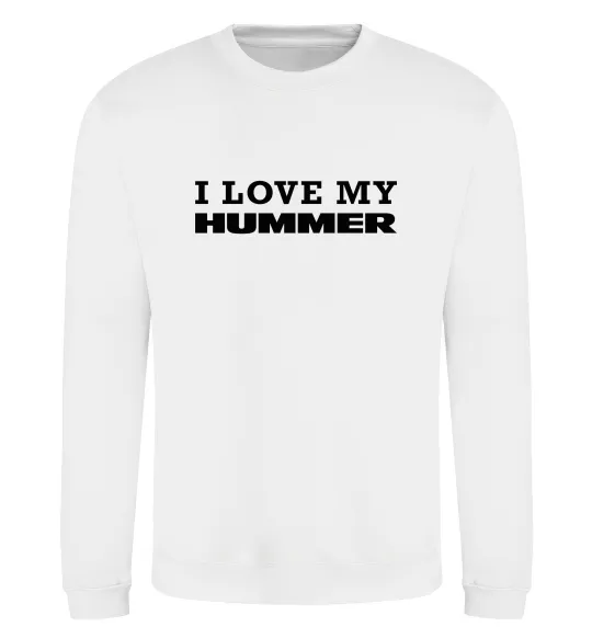 Свитшот I love my Hummer Белый фото