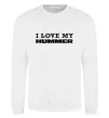 Свитшот I love my Hummer Белый фото
