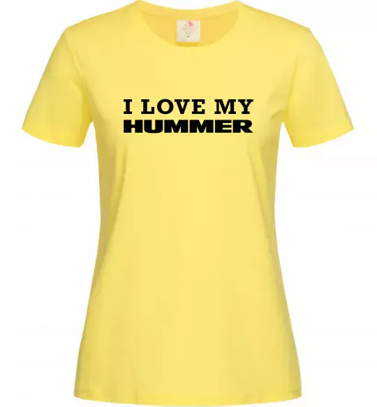 Жіноча футболка I love my Hummer Лимонний фото