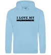 Чоловіча толстовка (худі) I love my Hummer Блакитний Чоловіча толстовка (худі) I love my Hummer Блакитний фото
