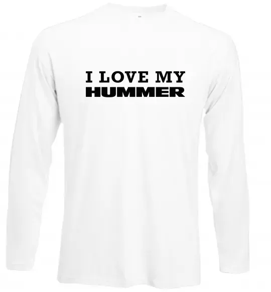 Лонгслів I love my Hummer Білий фото