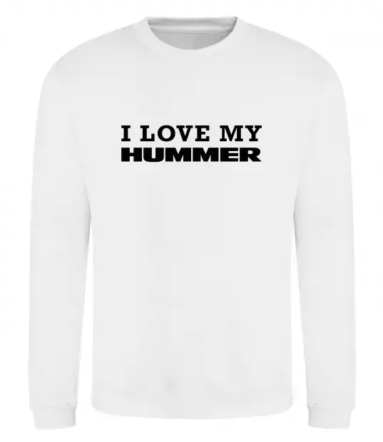 Світшот I love my Hummer Білий фото