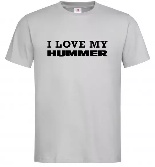 Чоловіча футболка I love my Hummer Сірий фото